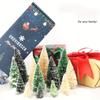 15/30 PCS Mini Christmas Trees Set, Assorted Sizes & Colors Artificial Christmas Trees For Holiday Decor