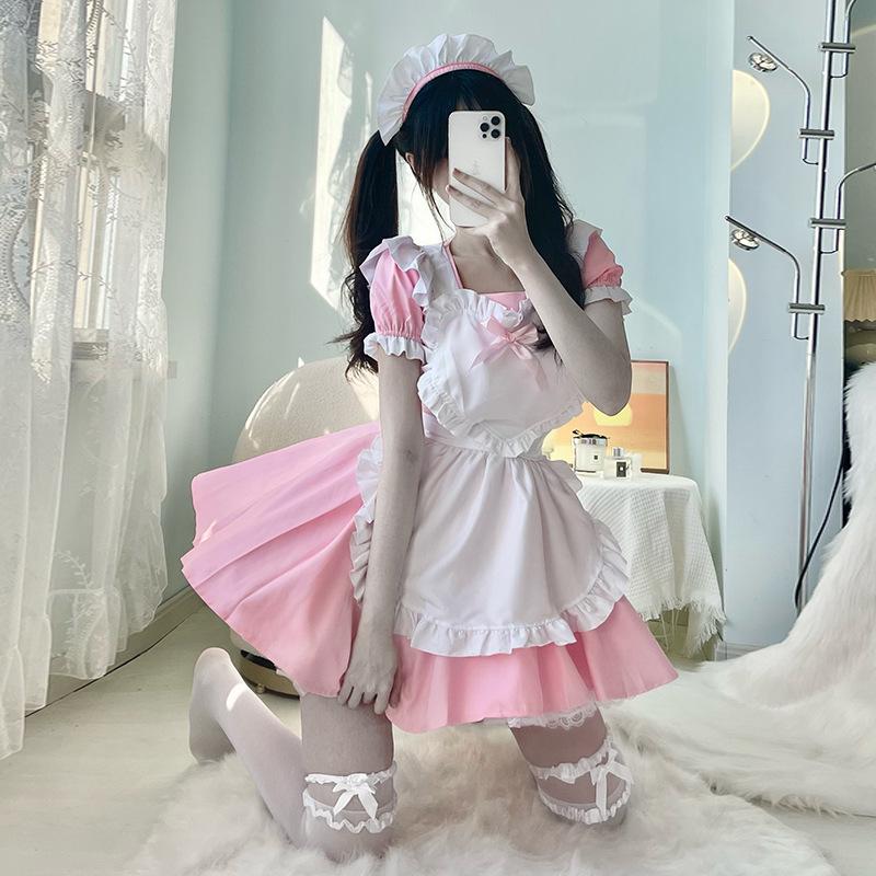 Pink and blue maid outfit Japanese Alice cute soft girl Lolita Lolita maid skirt ladies boss dress