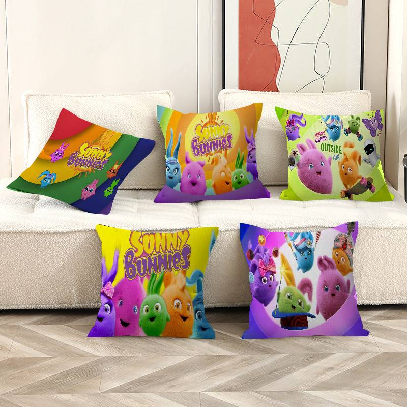 Copricuscino Sunny-Bunnies Design Foglia d'Acero Decorazione Felice Raccolta Autunnale Decorazione Festiva Copricuscino