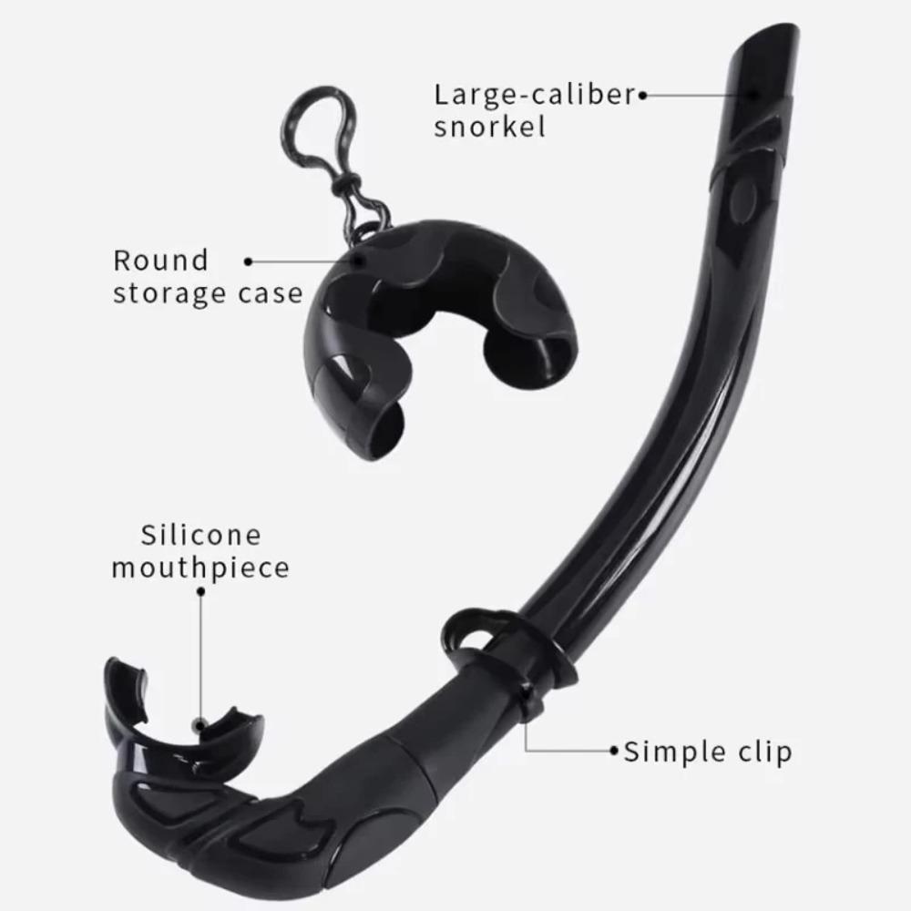 Wet Low Volume Diving Mask Tempered Glass Freedive Mask J-type Diving Mask Snorkel Set with Camera Mount Black