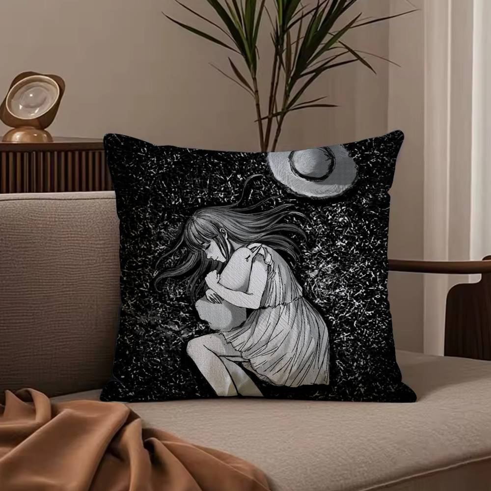 Anime G-Goodnight P-Punpun Pillow Case Anti-dustmite Pillowcase Invisible Zipper Silky Short Plush Sofa Cushion Cover