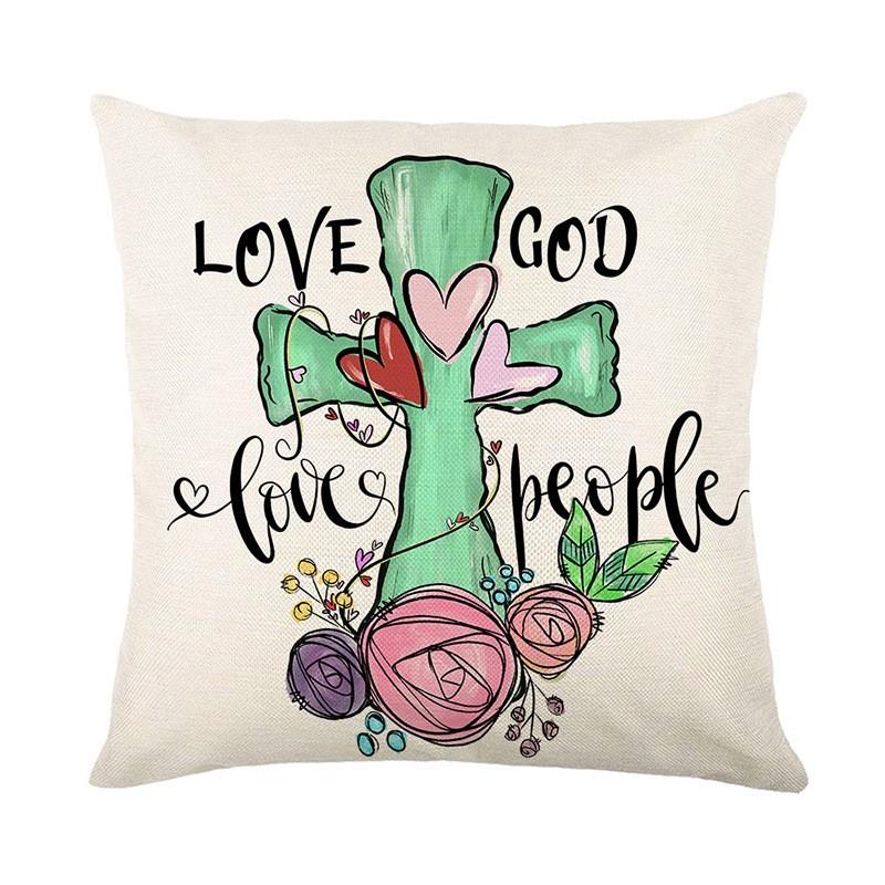 Easter Pillow Covers Decorations Cases For Home Holiday Set Of 4 Easter Pillowcase Holiday Home Sofa Bedside Pillowcase