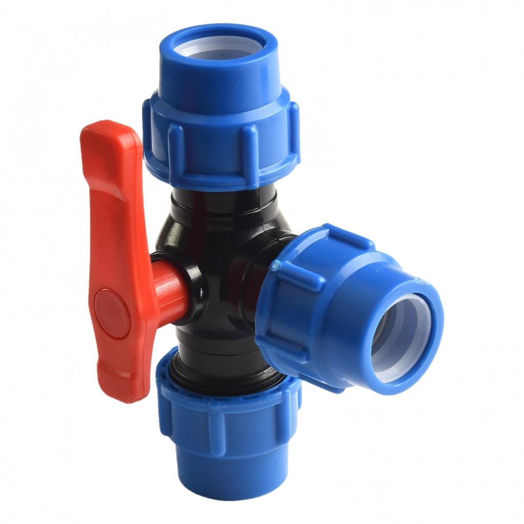 Ball Valve 20/25/32/40/50mm 20mm-50mm 3-Way Ball Valve Black+Blue
