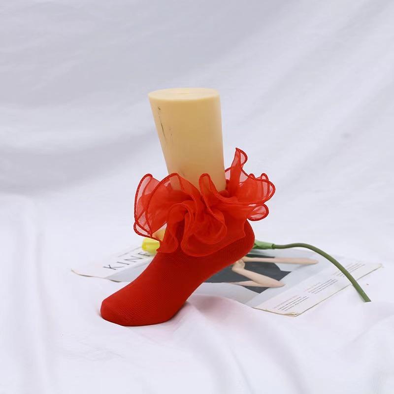 Ins Fashion Children's Dance Socks Princess Girls Frilly Sock Soft Infant Baby Socken Ruffle Socks For Kids School High Quality