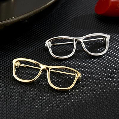 Design Sense Hollow Glasses Frame Brooch High-End Women'S Exquisite Tide Corsage Anti-Light Pin Accessories