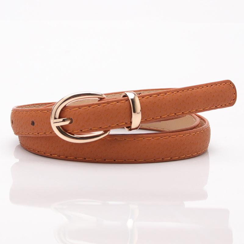Women's Thin Belt Versatile Fashion Belt for Women 1.4 Wide Imitation Pig Leather Decorative Belt Black Student Belt