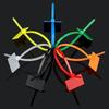 50Pcs Nylon Tie Tags Self-Locking Network Cable Zip Trim Wrap Loop Wire Straps Label 3*100mm 4*150mm 4*200mm