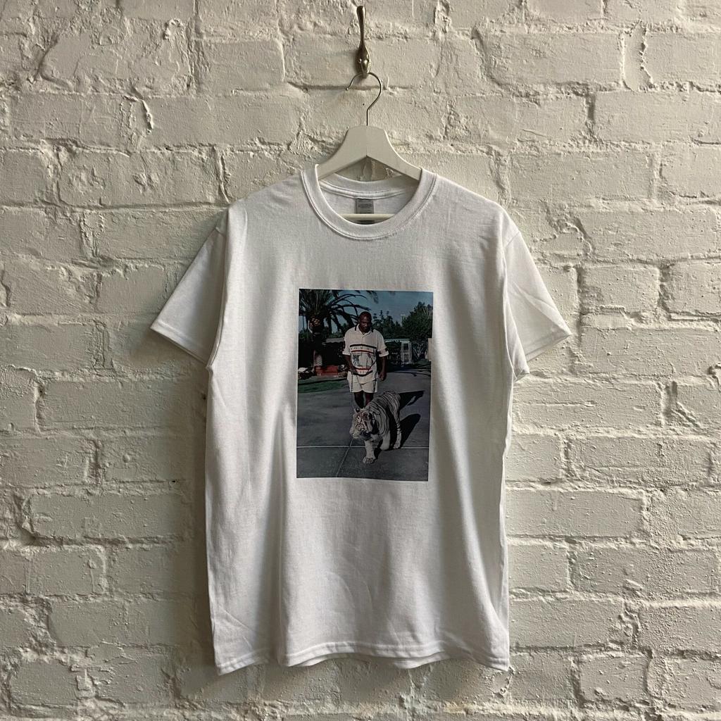 Actual Fact Mike Tyson White Vintage 80's Tiger Classic Urban Tee T-shirt