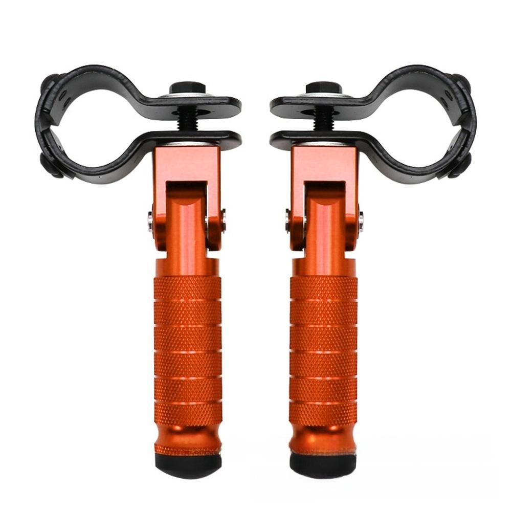 Klappbare Hinterradrasten mit Stützstrebe CNC-gefräst für Motorräder und Elektrofahrräder Kompatibel mit 31 33mm Rahmenrohren