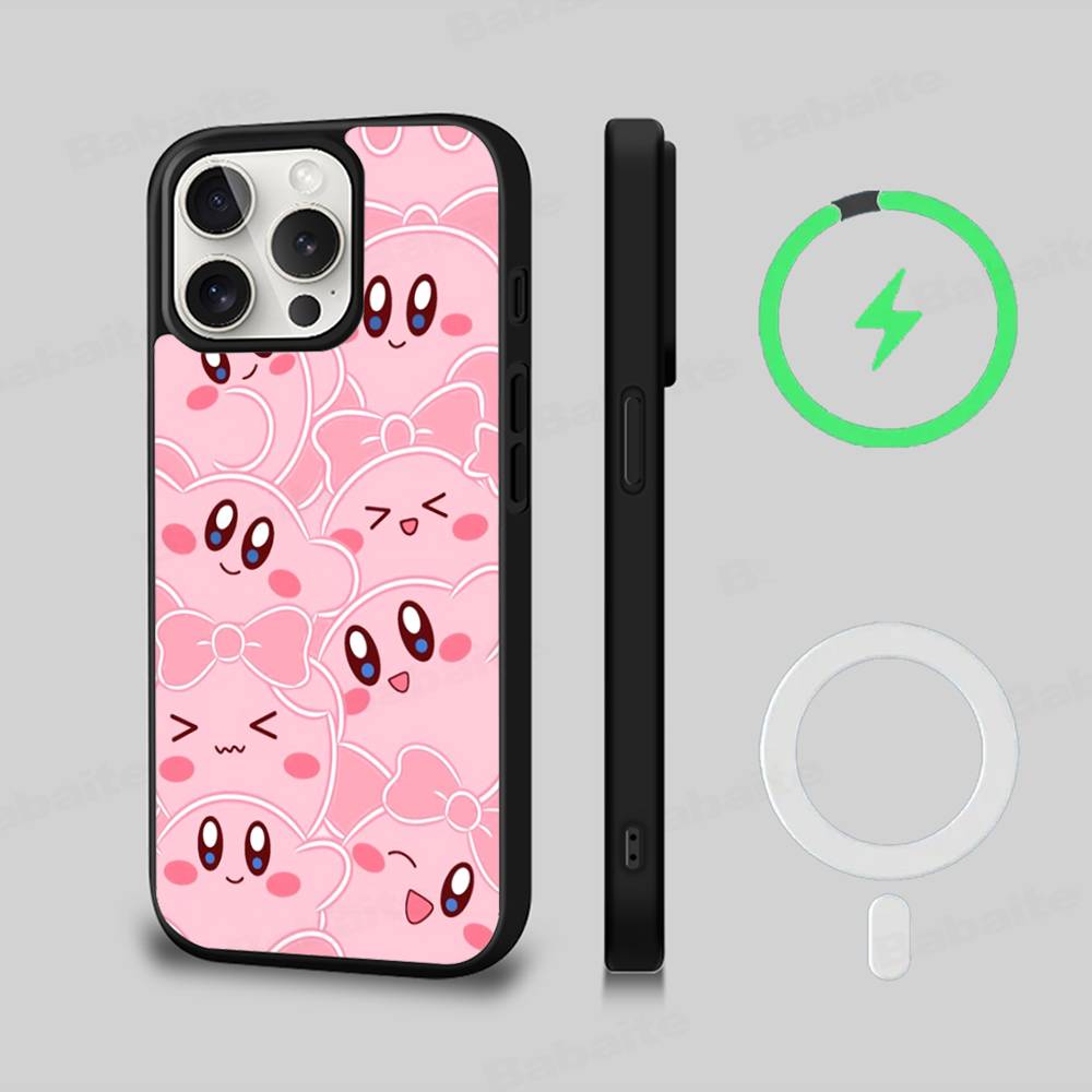 Stars K-Kirby Clear For Magsafe Magnetic Wireless Phone Case For IPhone 11 12 13 14 15 16 17 Pro Max Plus Cover