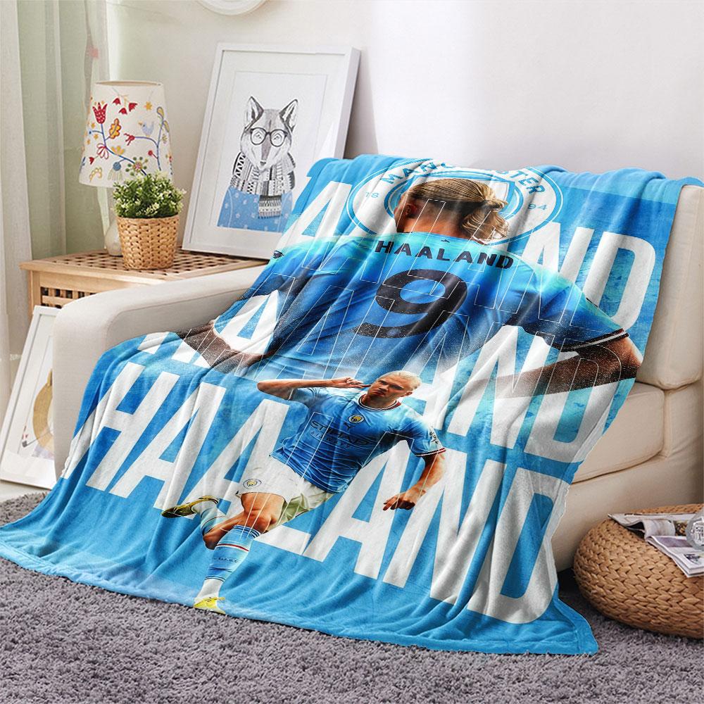 Affiche Haaland Couverture en Flanelle, Haute qualité Confortable pour Toutes les Saisons, Décoration Intérieure, Chaleur et Confort