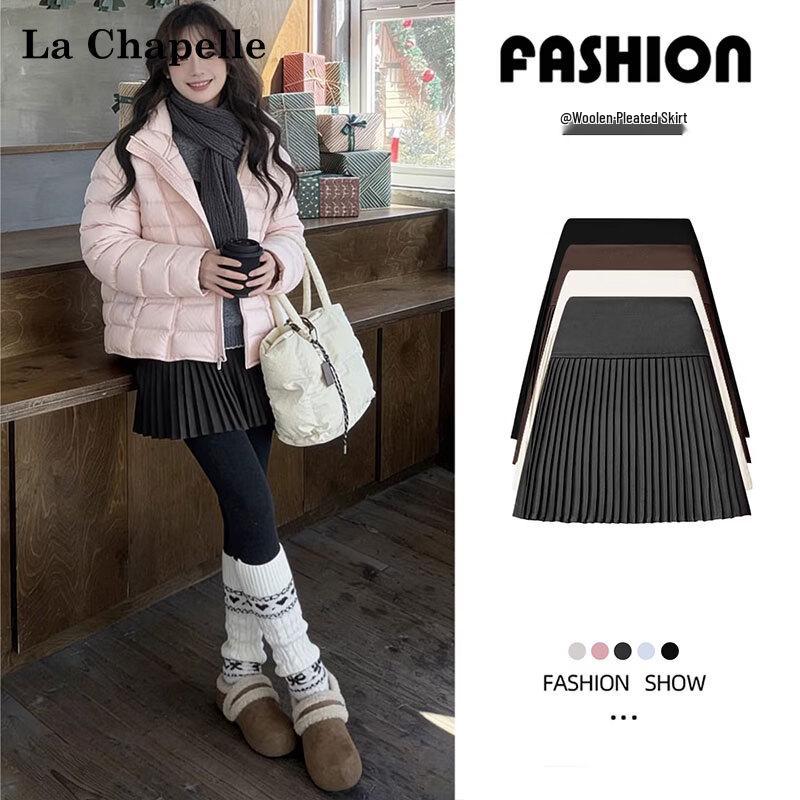 

La Chapelle Women s Pleated High-Waist A-line Mini Skirt XL