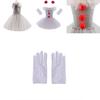 Soft And Fluffy Clown Girls Dress Set For Masquerade Parties