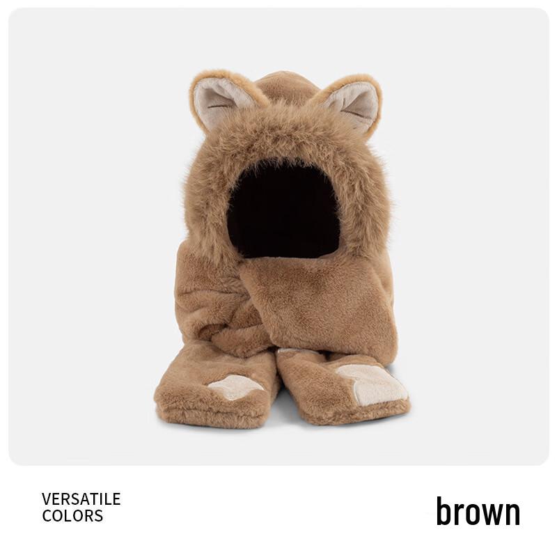 

Plush Ear Hooded Scarf