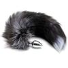 Black & White Fox Tail Alive Anal Plug