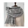 Versatile Thousand Birds Scarf Imitation Cashmere Scarf Autumn and Winter Women's Premium Sense Warm Tassel Plaid Shawl Light Luxury