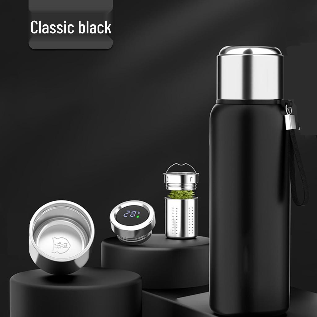 316 Stainless Steel Men's Large Capacity Insulated Outdoor Travel Mug with Tea & Water Separation, Custom Logo