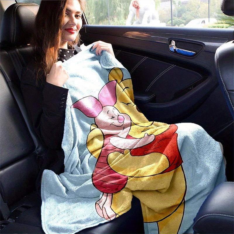 1pc Winnie the Pooh Piglet Blanket Perfect for Home Decor, Couch Blanket, Travel , Office Nap Gift Soft Throw Ideal for Room Decor, Bedroom, Living
