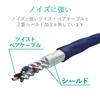 Elecom LAN Cable CAT8 3m Unbreakable Claw Blue Metallic LD-OCTT/BM30