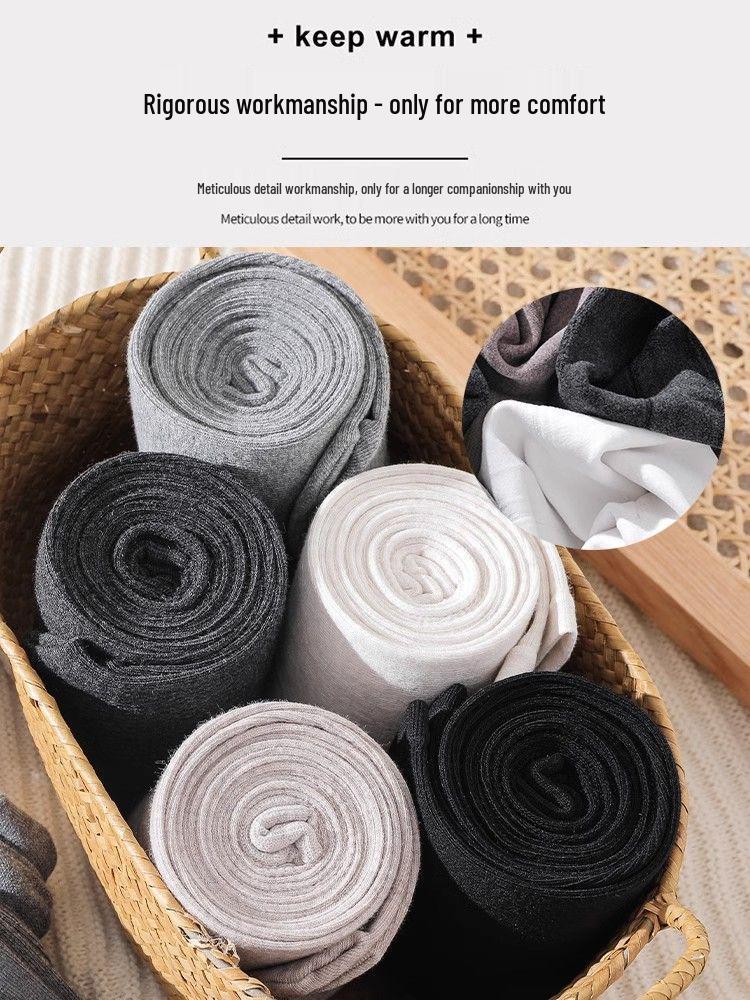 Women's Oatmeal White Fleece-Lined Leggings: Warm and Slimming Autumn/Winter Outdoor Style Pantyhose for 2025