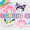 Sanrio Face Towel Academy Sparkling Sanrio Characters Cotton Tag with Name Space 125181 (#Sanrio Festival) 100%