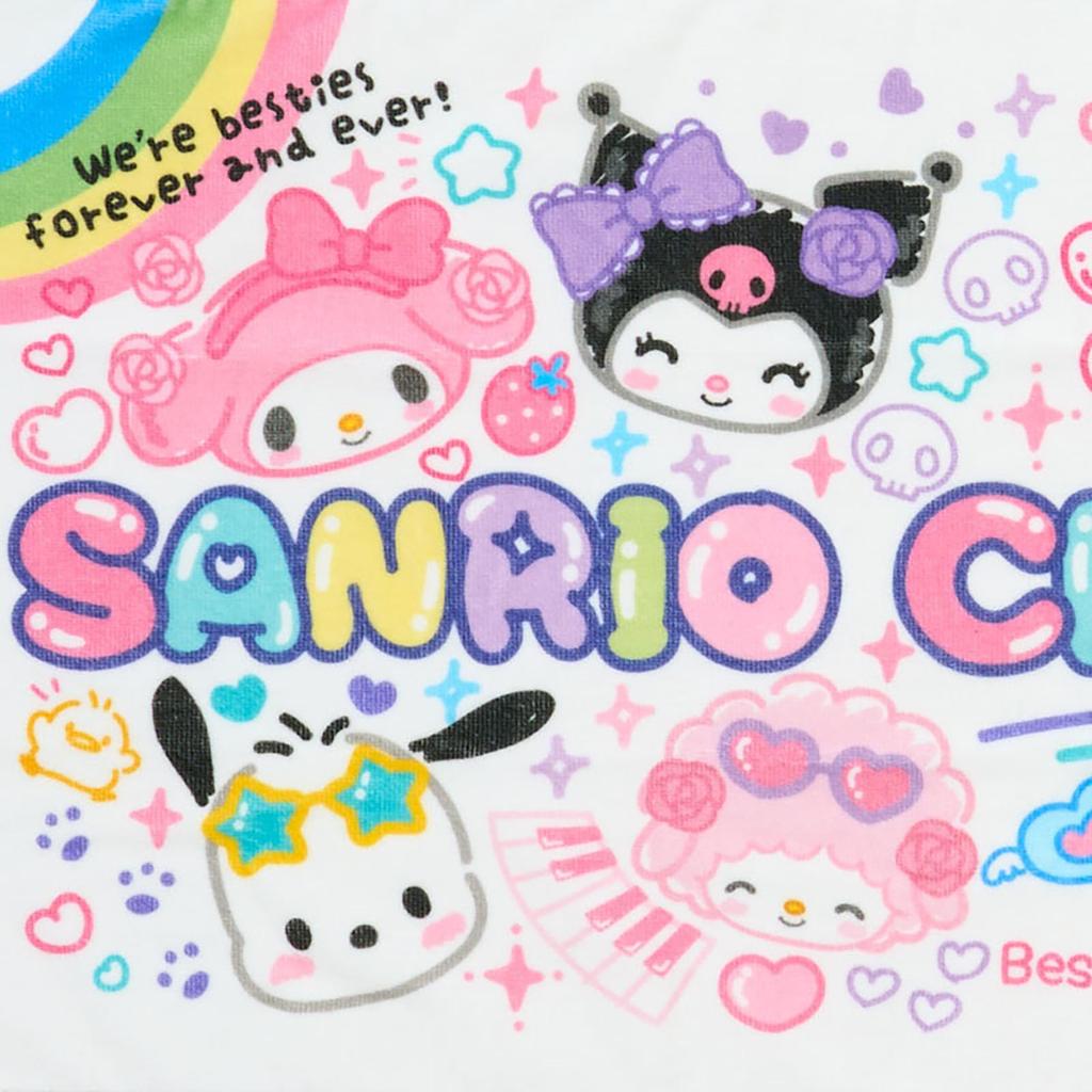 Sanrio Face Towel Academy Sparkling Sanrio Characters Cotton Tag with Name Space 125181 (#Sanrio Festival) 100%