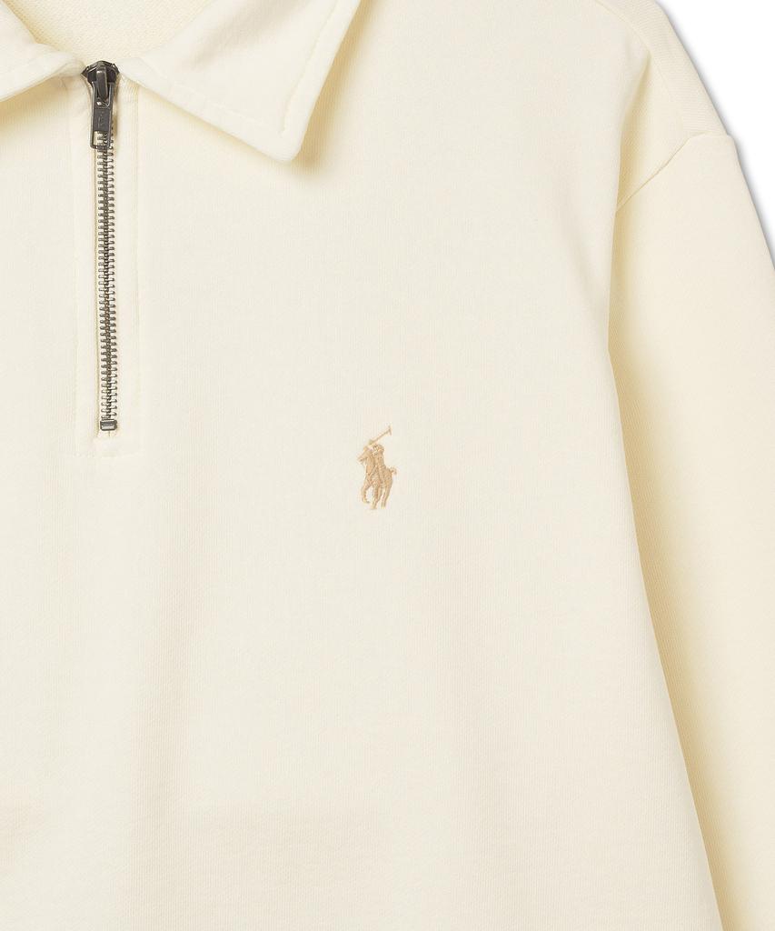 POLO RALPH LAUREN Loopback Fleece Quarter Zipper Sweatshirt - Natural