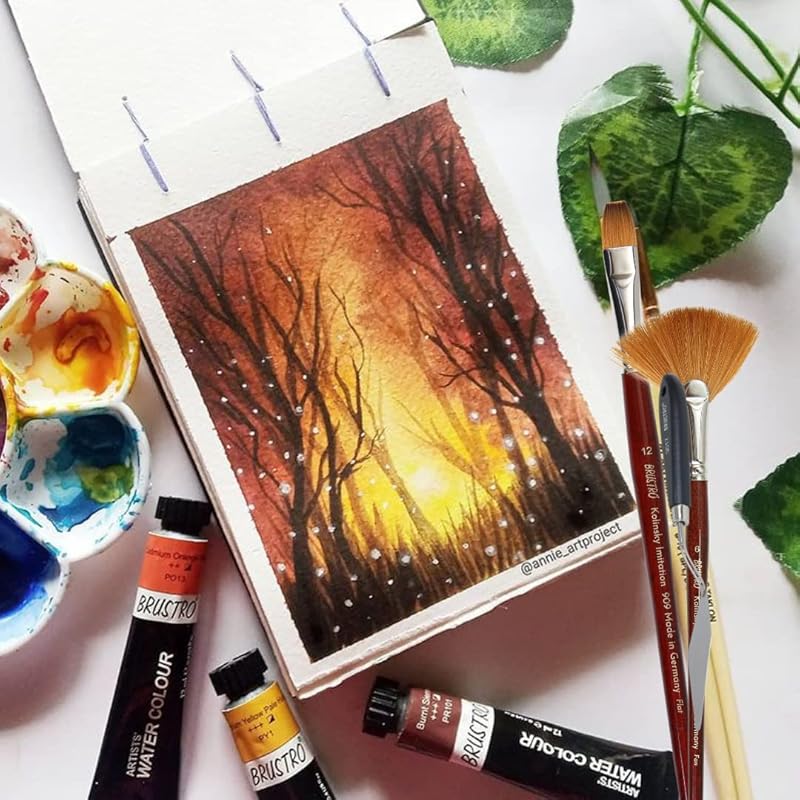 BRUSTRO Artists Watercolour Paint Set of 12 Colours X 12ML Tubes 12 ml (Pack of 12)