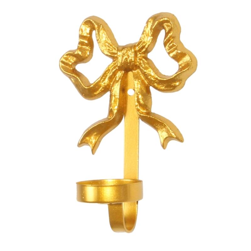 Retro Metal Wall Mounted Bowknot Candle Holders with Easy Installation for Classical Home Decoration 1