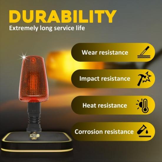 4X For Yamaha TW200 XT225 XT250 Turn Signal Indicator Amber Blinker Light EOOK
