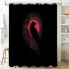 Gothic Raven Bird Shower Curtain Set Vintage Halloween Dark Forest Spooky Home Decor Bathroom Waterproof Tapestry