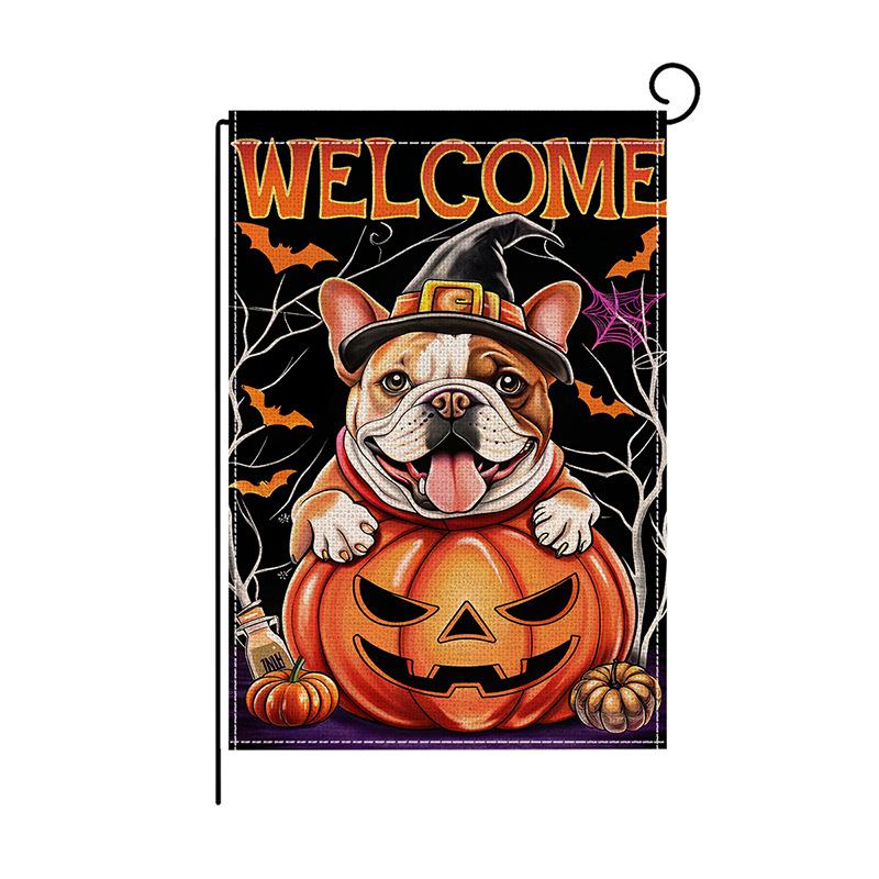 Halloween Garden Flags Ghost and Funny Pumpkin Decorations Indoor and Outdoor Hanging of Small Flags