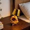 Luxury Thinker Statue Resin Led Table Lamp Touch Warm Night Light for Bedroom Desk Study Modern Interior Table Decor Accent