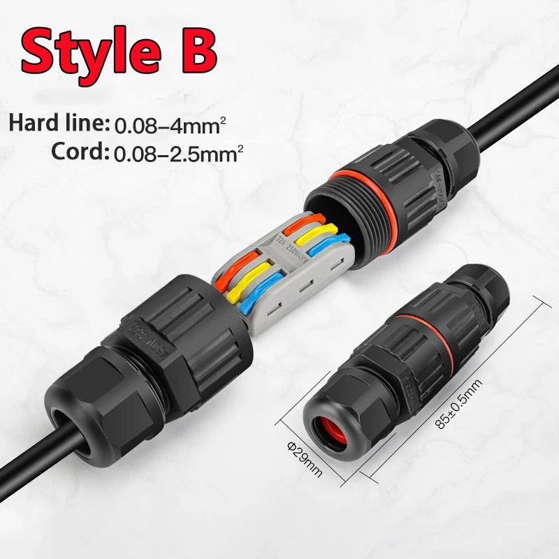 New 4-1PC IP68 Waterproof Joint Wire Quick Connection Connector 2/3 Pin Solder Less LED Lamp Wiring Outdoor Rainproof Terminal
