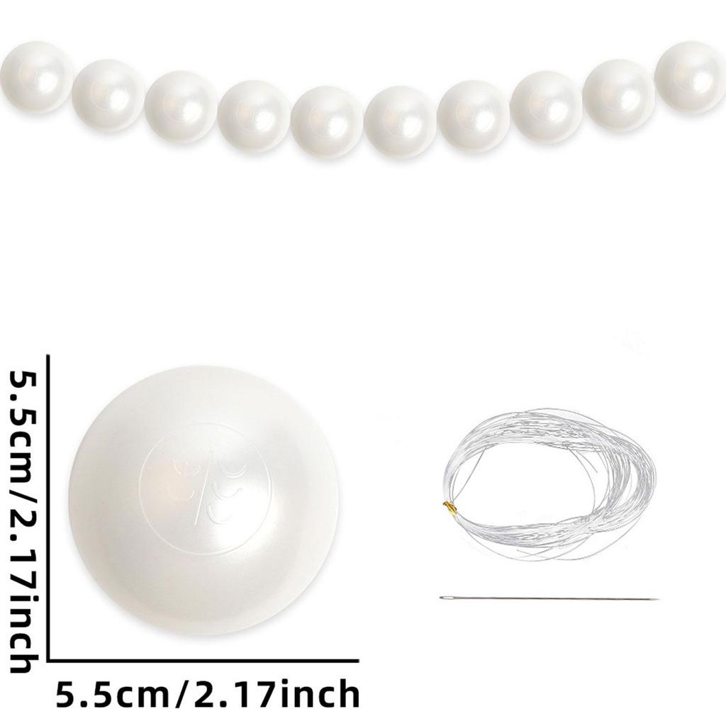 Faux Pearl Bead String Pendant Premium, Versatile Elegant, DIY Home Decor Hanging Decor, Simulated Pearl Bead for Indoor Outdoor