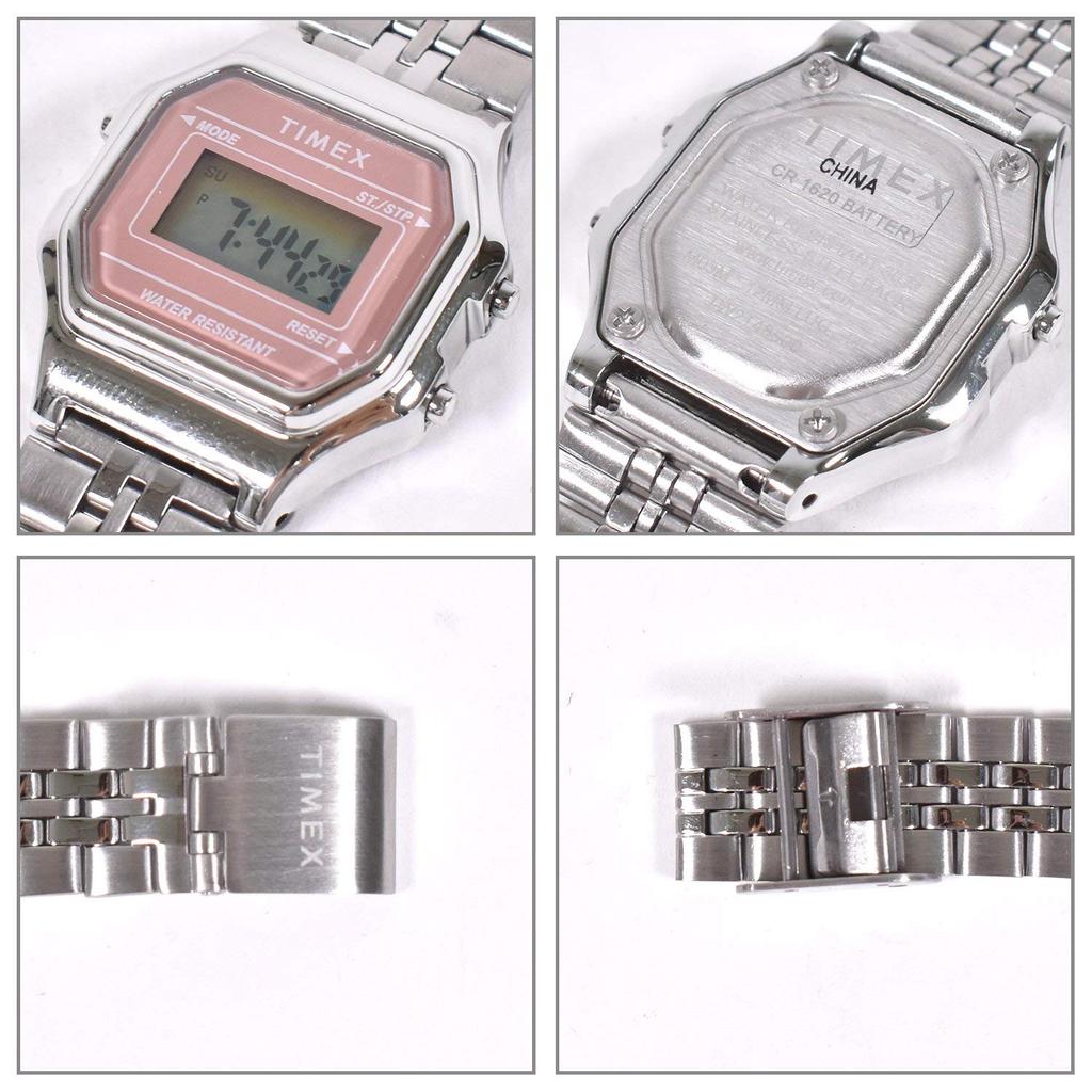 TIMEX Watch Classic Digital Mini Gold Black x Silver Bracelet TW2T48500 TW2T48500 F