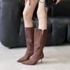 2025 Autumn and Winter New Pointed Thin Heel High Heel Temperament Thin French Fashion Sexy Beauty Female Internet Celebrity Boots