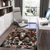 1PC Custom Name Ritualistic Skull Artwork Theme Floor Mat Ideal for Living Room, Game Rooms, Office, Bedroom,Floor Mat Playful Design