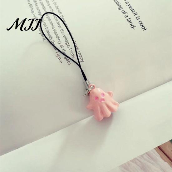 Ghost Keychain Pendant Cartoon Shape Halloween Party Charm Phone with Lanyard Backpack Accessories