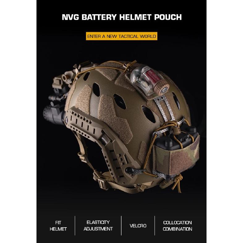 Tactical NVG Battery Helmet Pouch PVS31 NVG Battery Storage Box Helmet Mount Case For Night Vision Goggles Batteries