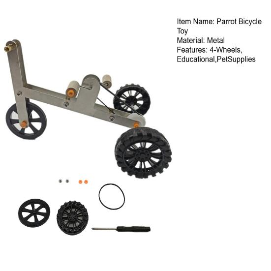 1 Set Parrot Training Bicycle Toy Funny Bird Cockatiel Conure Parakeet Mini