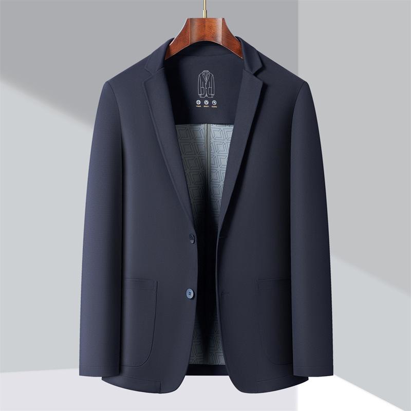 Spring New Elastic Seamless Business Single West Men's Casual Blazer