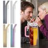 4Pcs Stainless Steel Straw with Straw Brush Replacement Straw Reusable Straws for Stanley 40oz Cup Accessories