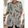 Women's Summer Short Sleeved T-shirt, 3D Printed Pocket T-shirt, Casual Plus Size T-shirt