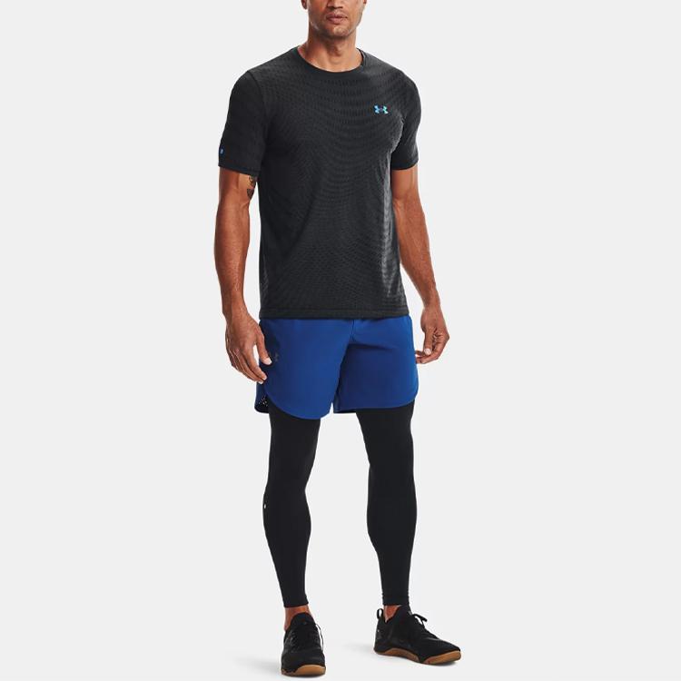 Under Armour Eiliger Buchstabendruck Lässiges Sport-T-Shirt mit Rundhalsausschnitt, atmungsaktiv, kurzärmelig, Herren Oberteile Grau 1366150-001