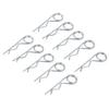 DRELD 20/10/5/2/1pcs Steel Double Ring Cotter Pins Double Coil R Clip Retaining Cotter Hair Pins for Trailer Stroller Cargo Boat