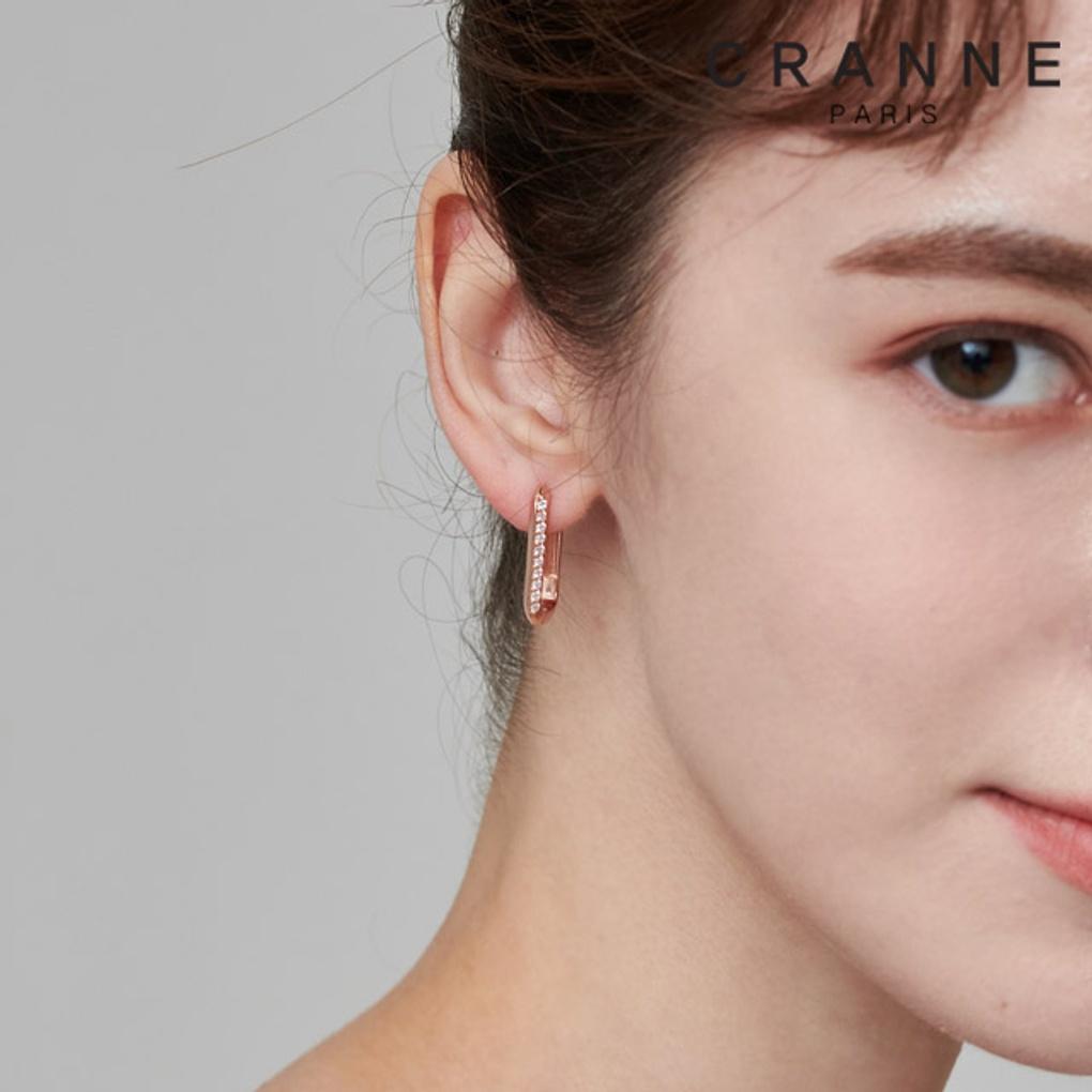 14K Half Cubic Round One-Touch Earrings (Gold Filled) C24EGF126