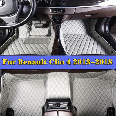Podnóżki samochodowe do Renault Clio 4 2013-2018 akcesoria samochodowe podkładka ochronna niestandardowe dywaniki samochodowe dywanik samochodowy