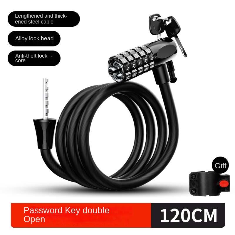 

Xunting Противоугонный замок для горного велосипеда - Велосипедный стальной тросовый замок со светодиодной подсветкой и кодовыми ключами светло-зеленый
