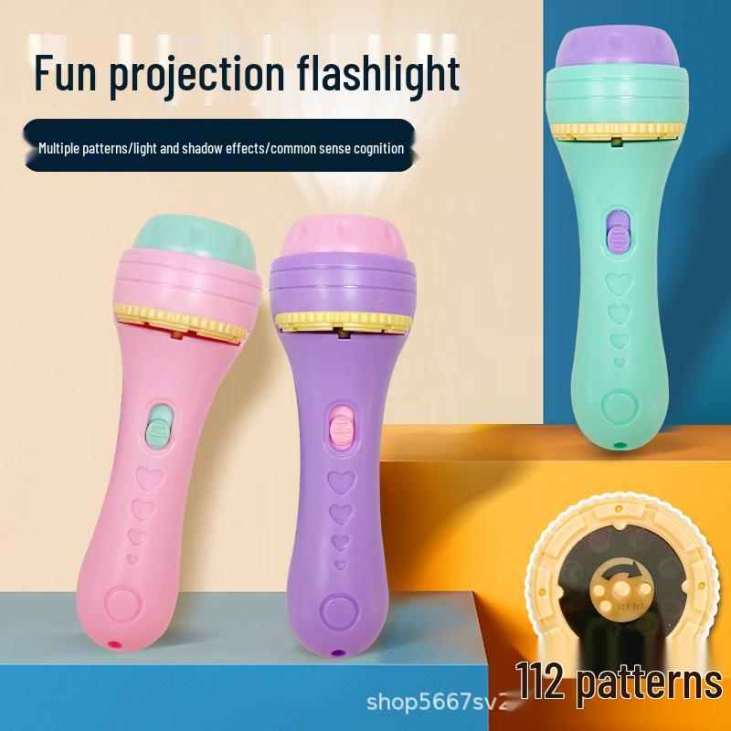 Children's Story Projector: Educational Luminous Toy with Cognitive Pattern Slides for Bedtime.